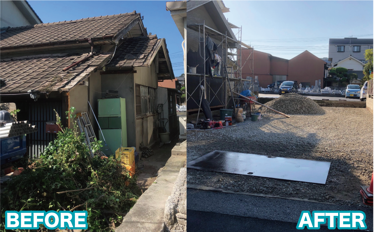 木造2階建切り離し補修【広島県福山市】